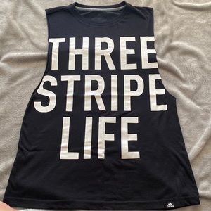 Women’s Adidas black muscle tee